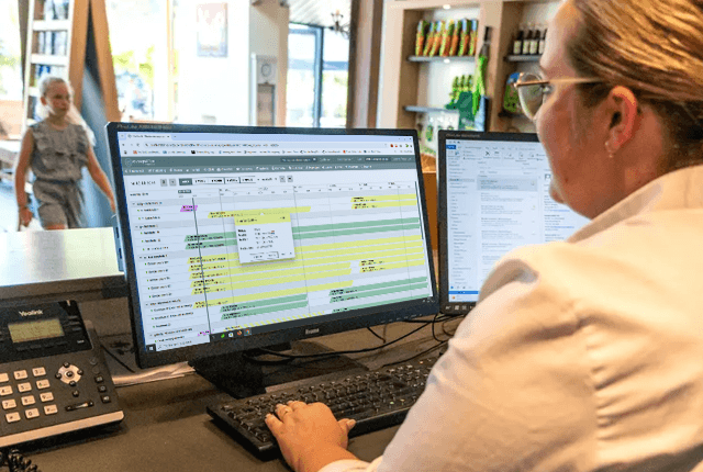 Reserveringssysteem met planbord